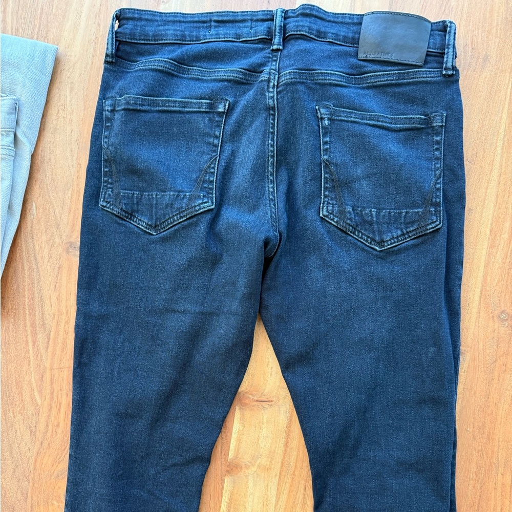 Men's Indigo All Saints Cigarette jeans - Picture 4 of 5